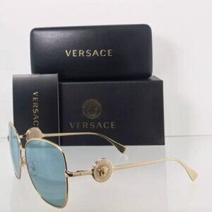 NEW Versace Gold 60mm Frame Italy Sunglasses